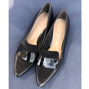 Suede Top Leather Loafers